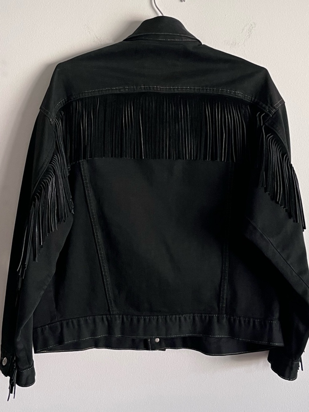 Western Denim Fringe Jacket - M - Picture 7 of 11